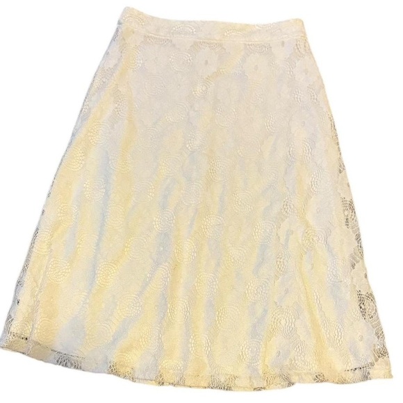 Cream lace midi skirt with zipper back #fairycore #cottagecore
Small - Picture 1 of 5